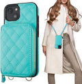 Bocasal Crossbody Wallet Case for iPhone 14 - RFID Zipper Folio