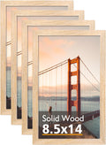 8.5x14 Picture Frame Natural Solid Wood - Set of 4