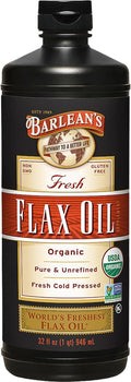 Barlean's Organic Flaxseed Oil Liquid for Heart Health & Digestion