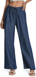 Skirt BL Wide Leg Flowy Jeans - Lightweight Pull-On Lyocell Pants