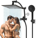 All Metal Rain Shower Head Combo 8in Rain + Handheld - High Pressure