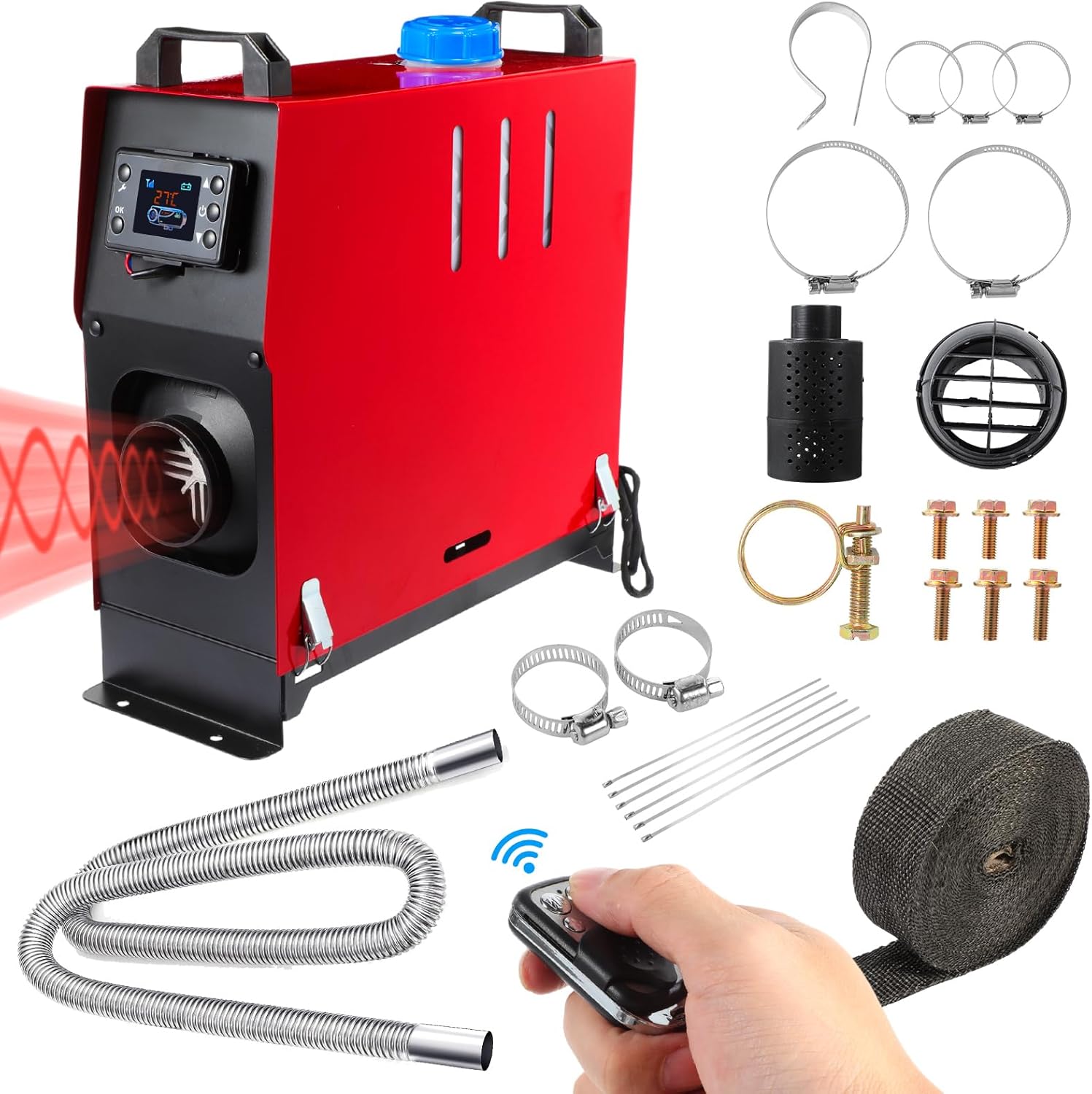 8KW Diesel Heater with Remote Control & Accessories