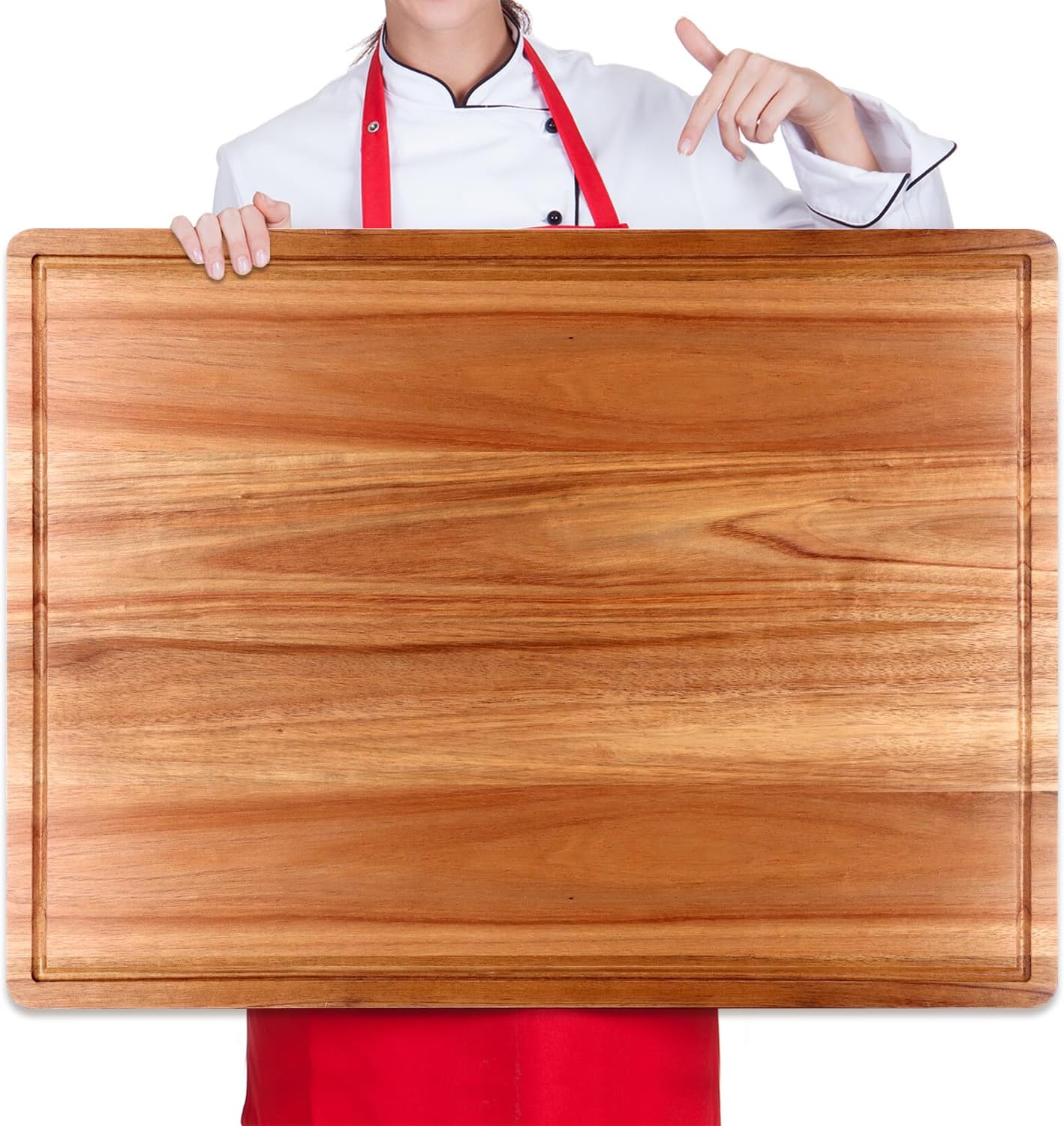 20 XL Extra Large Wooden Cutting Board for Kitchen Charcuterie