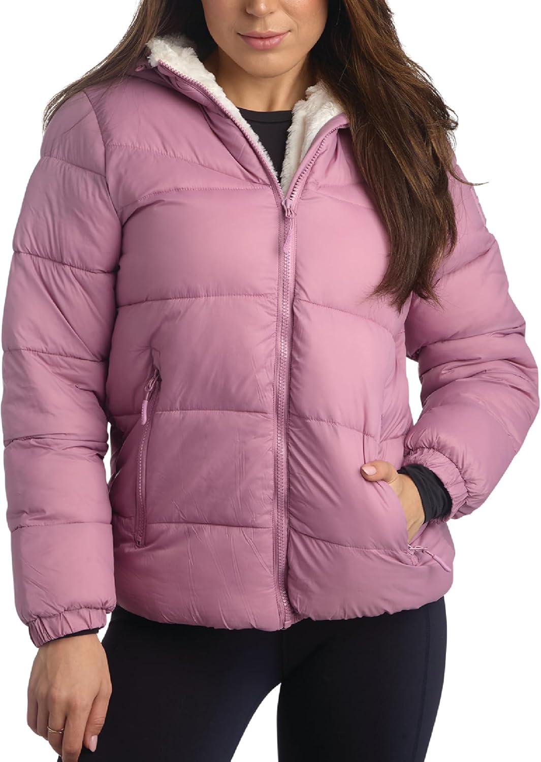 Reebok Womens Puffer Jacket - Heavyweight Quilted Parka Coat