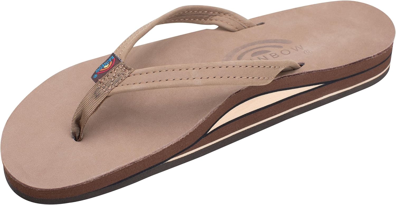 Rainbow Sandals Women's Double Layer Leather Sandals for Comfort