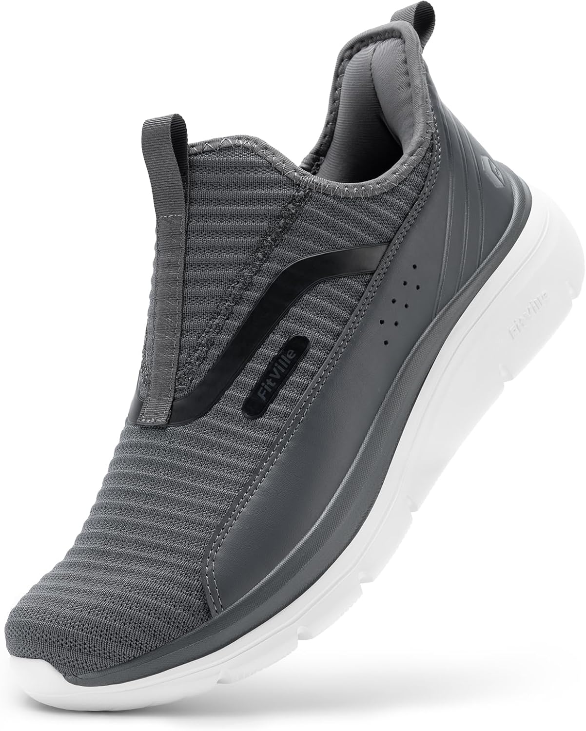 FitVille Men's Extra Wide Slip on Walking Shoes for Comfort