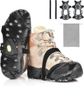 Crampons for Shoes and Boots, 11 Steel Spikes Ice Cleats - Secure