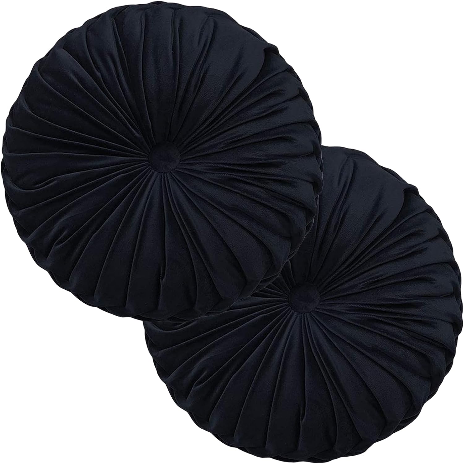 Round Throw Pillows Decorative Pumpkin Velvet for Couch Chair