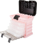 Pink Tool Box Durable Tackle Box Organizer with 4 Compartments