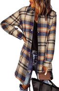 Color Block Plaid Shacket Jacket Women - Stylish Fall Layer