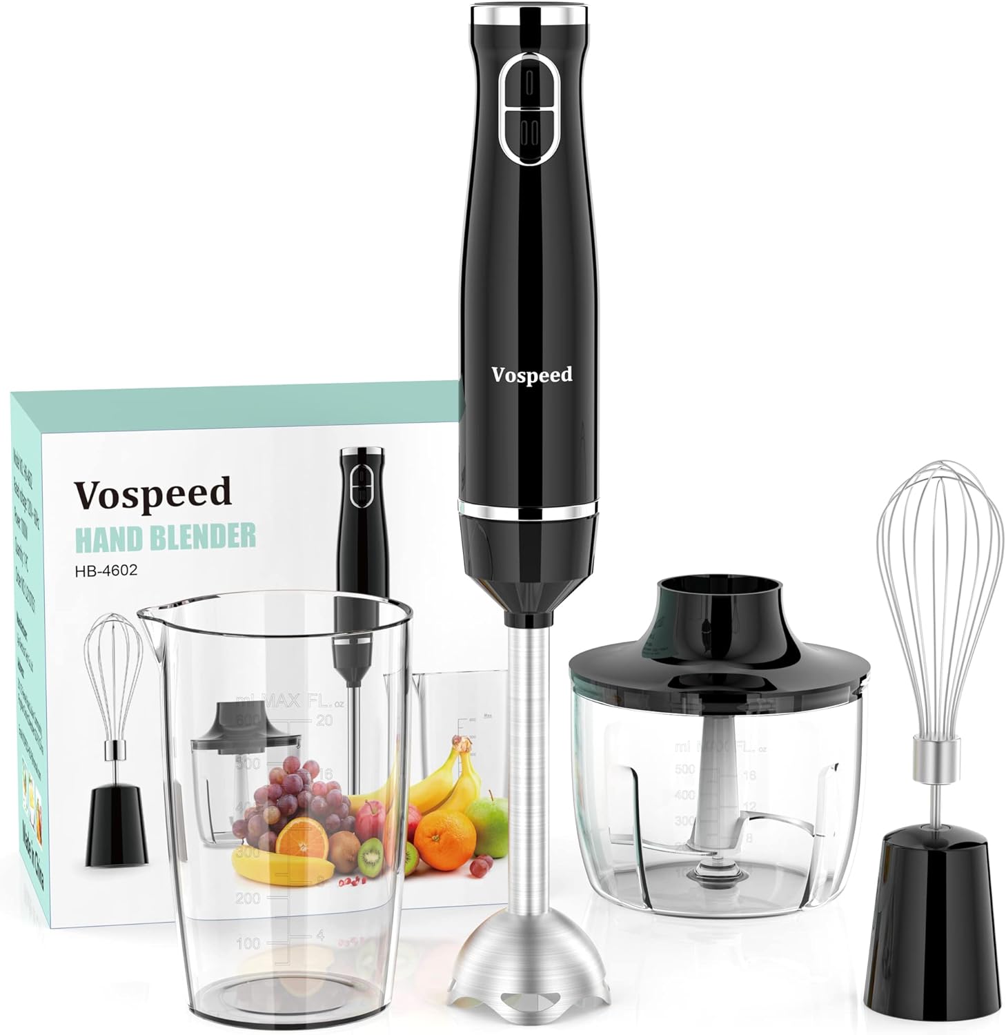 Vospeed 1000W 4-in-1 Immersion Blender - Two Speeds