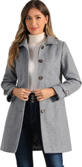 Allegra K Women's Winter Outerwear Overcoat Peter Pan Collar - Warm