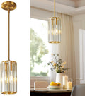 Gold Pendant Lighting Modern Crystal Mini Chandelier - Adjustable