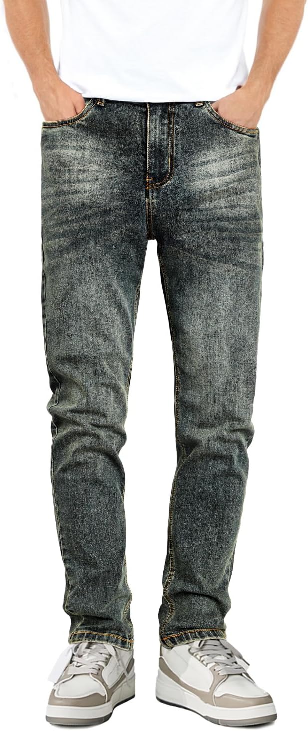 Heyfanee Mens Slim Fit Jeans for Fashionable Comfort and Style