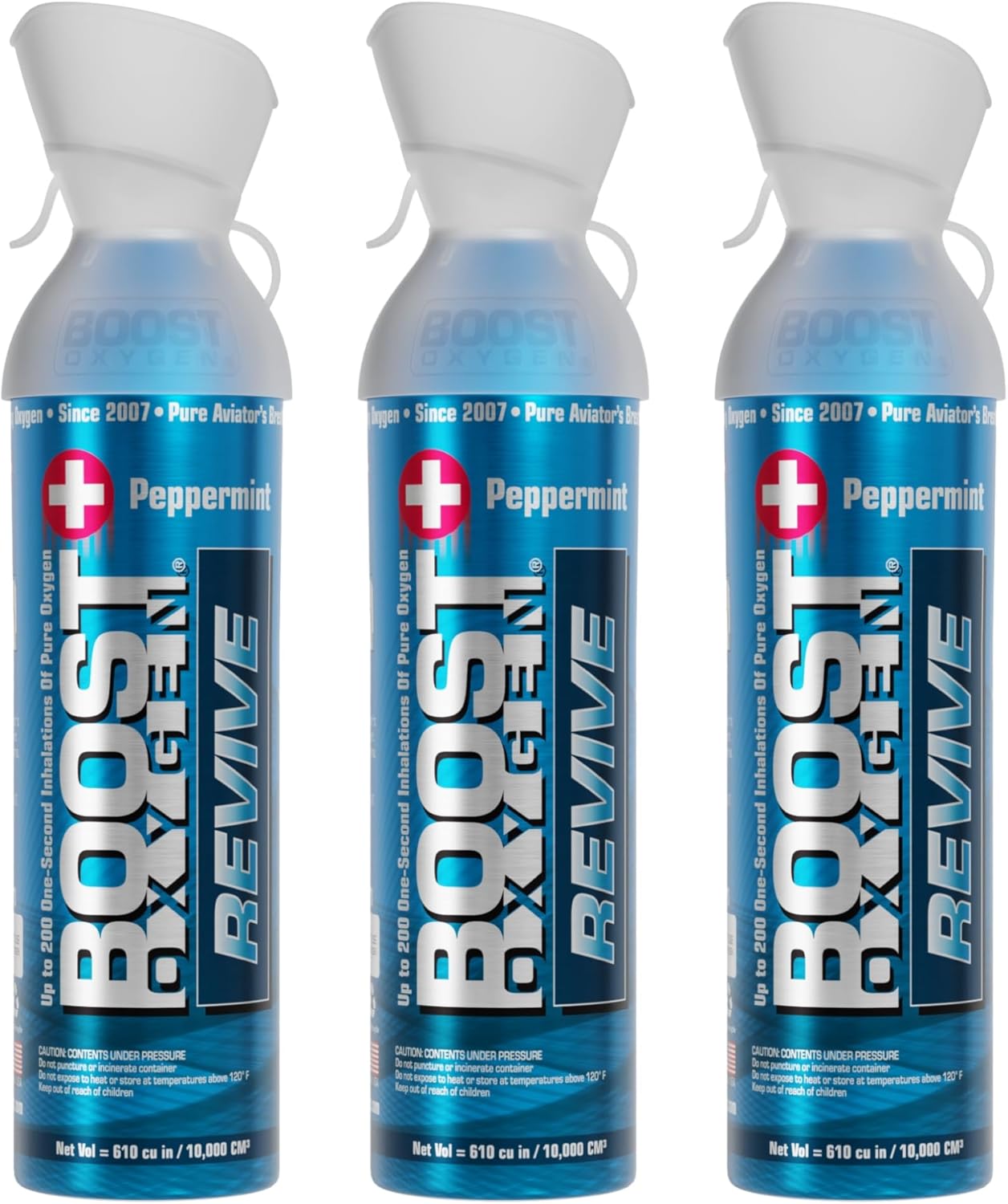 Boost Oxygen Large Revive Peppermint Aroma 10L Canister 3 Pack