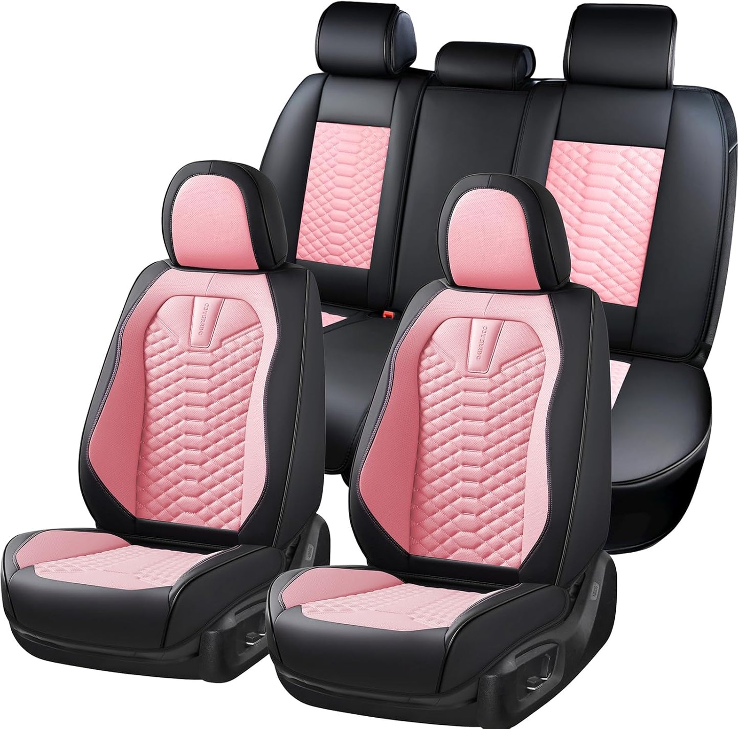 Coverado Waterproof Nappa Leather Seat Covers Full Set for Cars