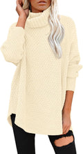 DOROSE Oversized Turtleneck Pullover Sweater - Cozy Long Tunic