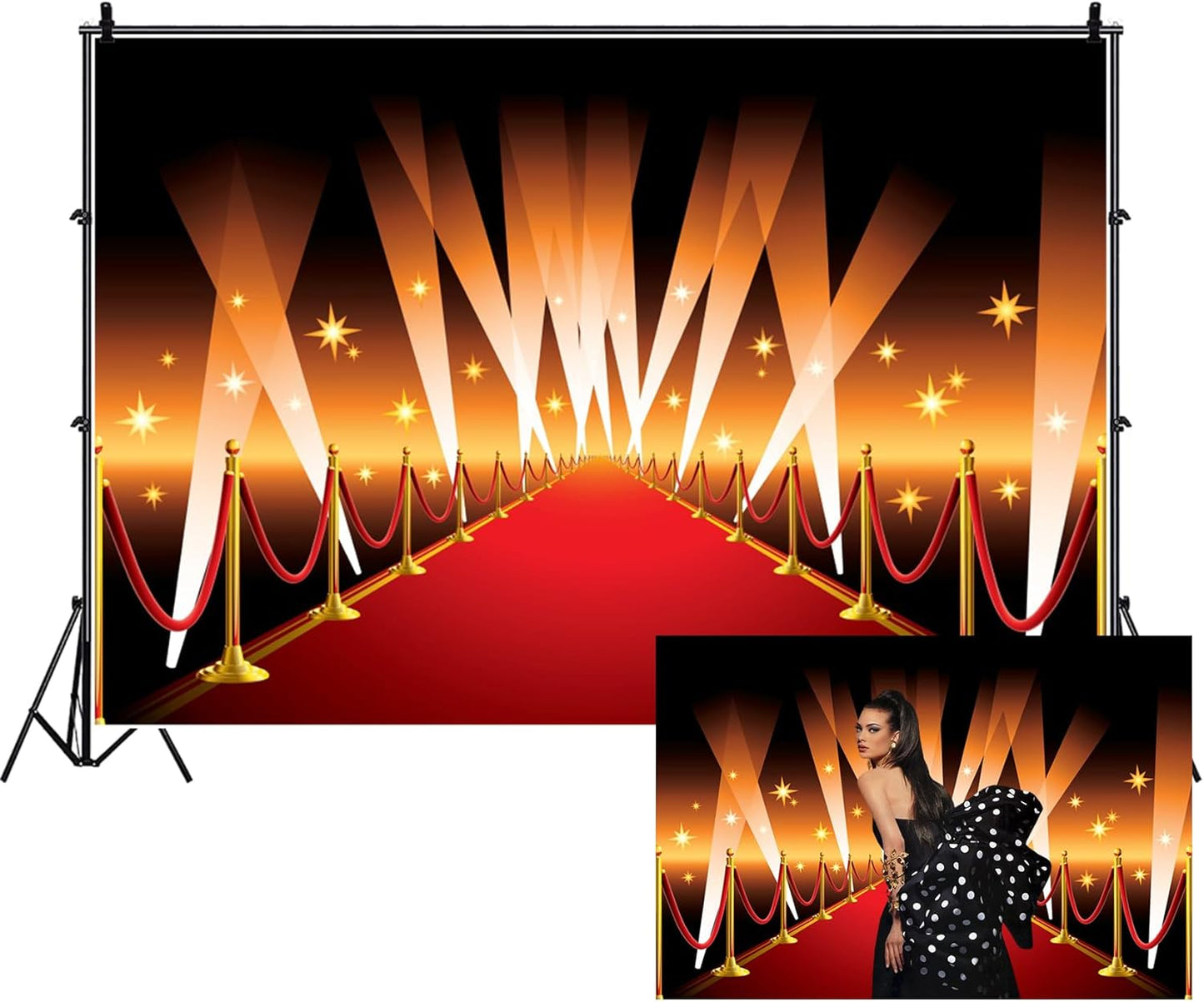 CSFOTO 12x8ft Red Carpet Backdrop for Stunning Photoshoots