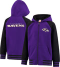 Ultra Game Youth NFL Official Super Soft Full Zip Varsity Hoodie warm