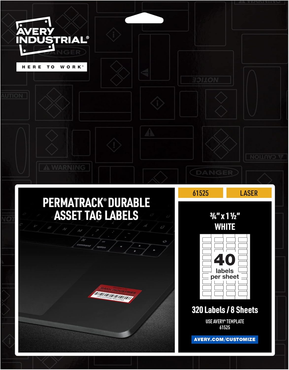 Avery White Asset Tag Labels for Durable and Custom Printing