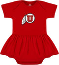 College-Inspired Bodysuit Dress for Girls with Picot Accents