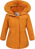 Girls Waterproof Winter Jacket Fleece Lined Hooded Coat - Warm Jackets