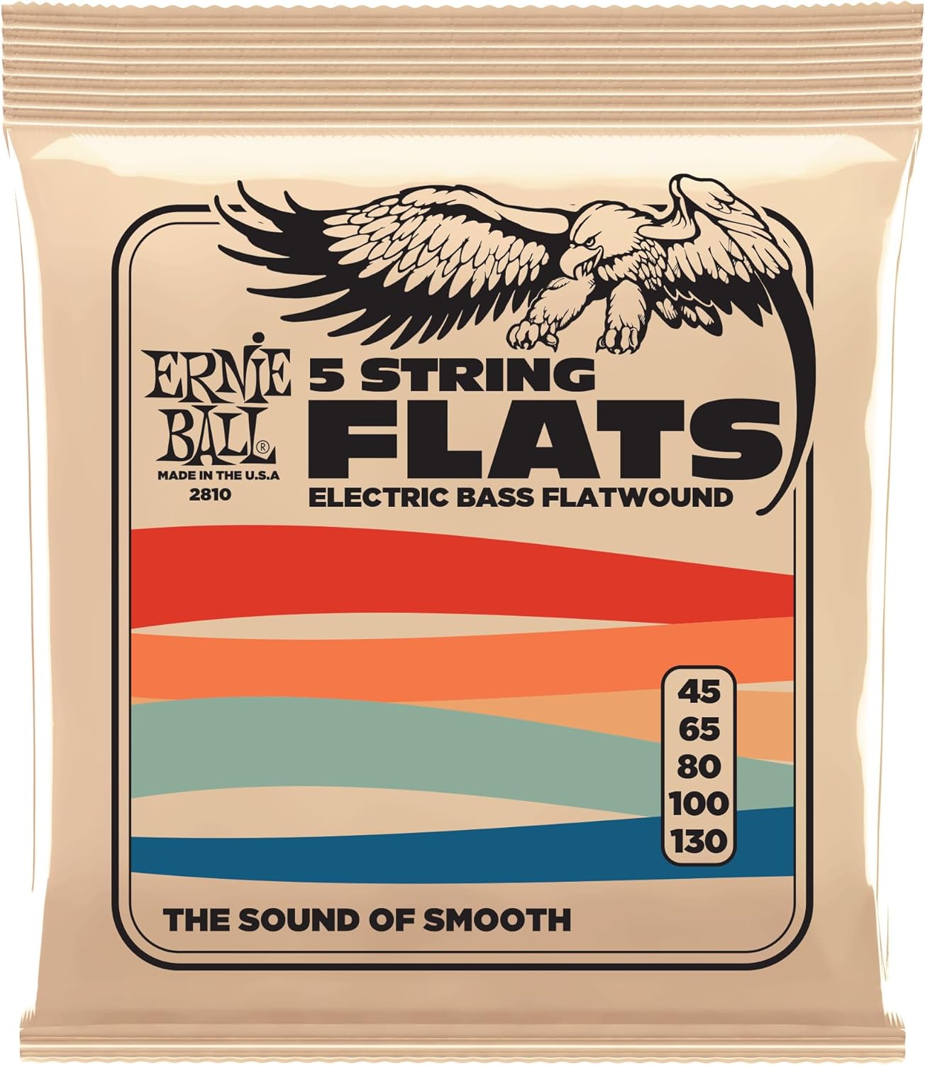 Ernie Ball 5-String Flatwound Bass Guitar Strings for Musicians