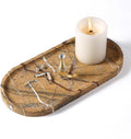 Koville Indian Natural Marble Decorative Tray 12in x 6in - Elegant