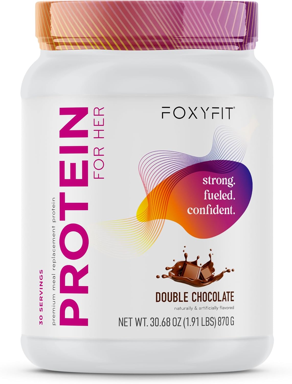 FoxyFit Protein for Her: Double Chocolate Whey Protein Powder