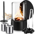 Tabletop Fire Pit Indoor Outdoor 10in - Portable Windproof Flame