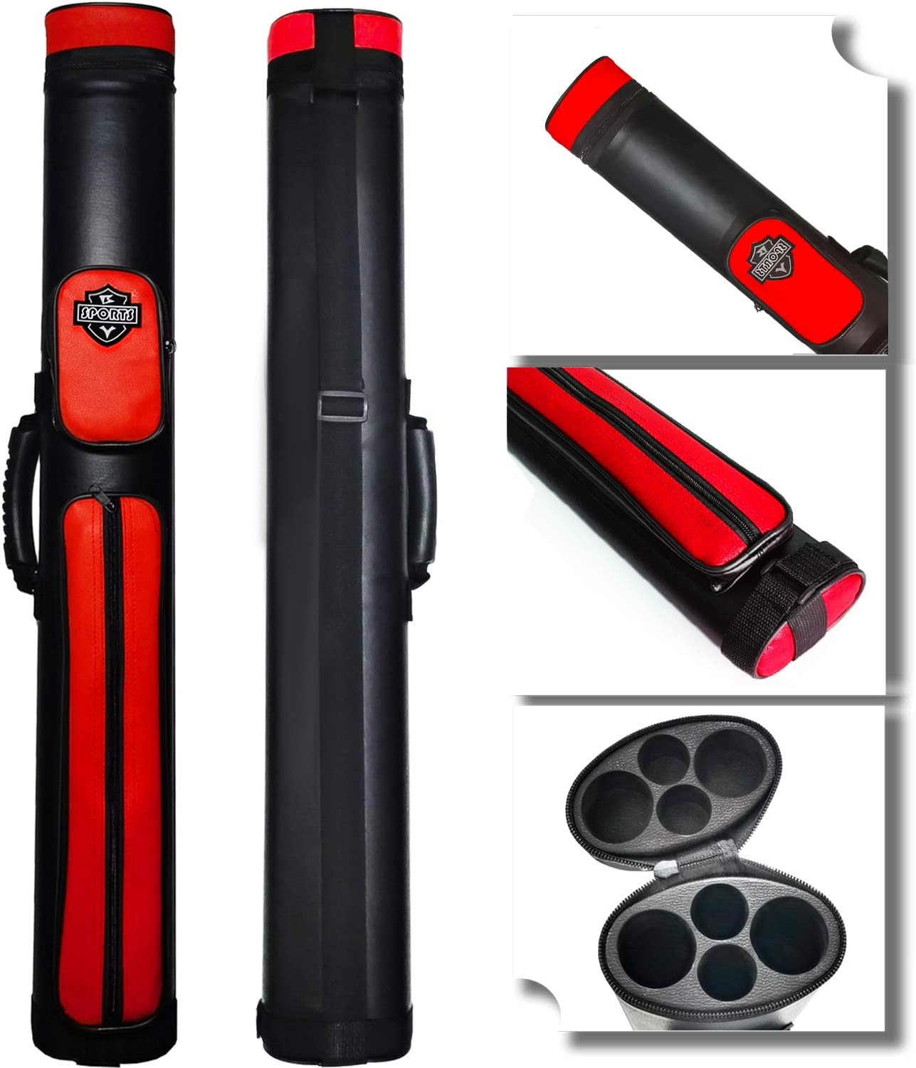 2x2 Hard Pool Cue Carrying Case for Billiard Sticks Protection