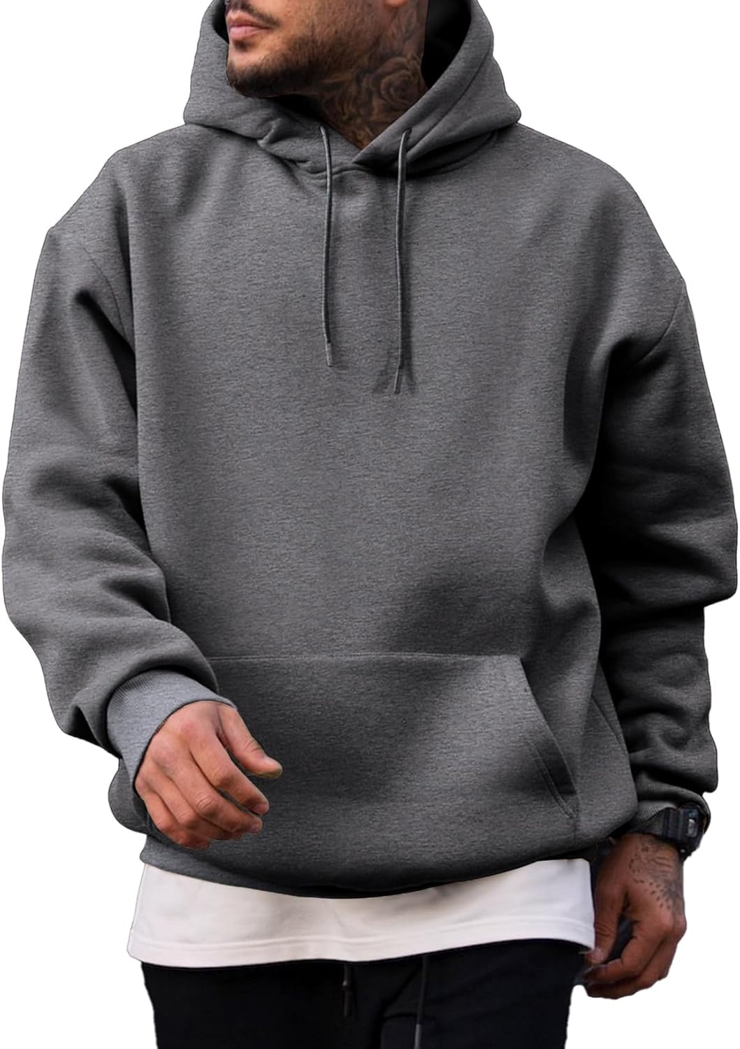 JMIERR Mens Casual Cotton Hooded Sweatshirts for Everyday Wear