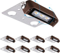LEONLITE 8-Pack 4 in LED Retaining Wall Lights - Directable 270