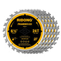 6-1/2 Inch Circular Saw Blade 24-Tooth ATB Framing Blade - Tough Cuts