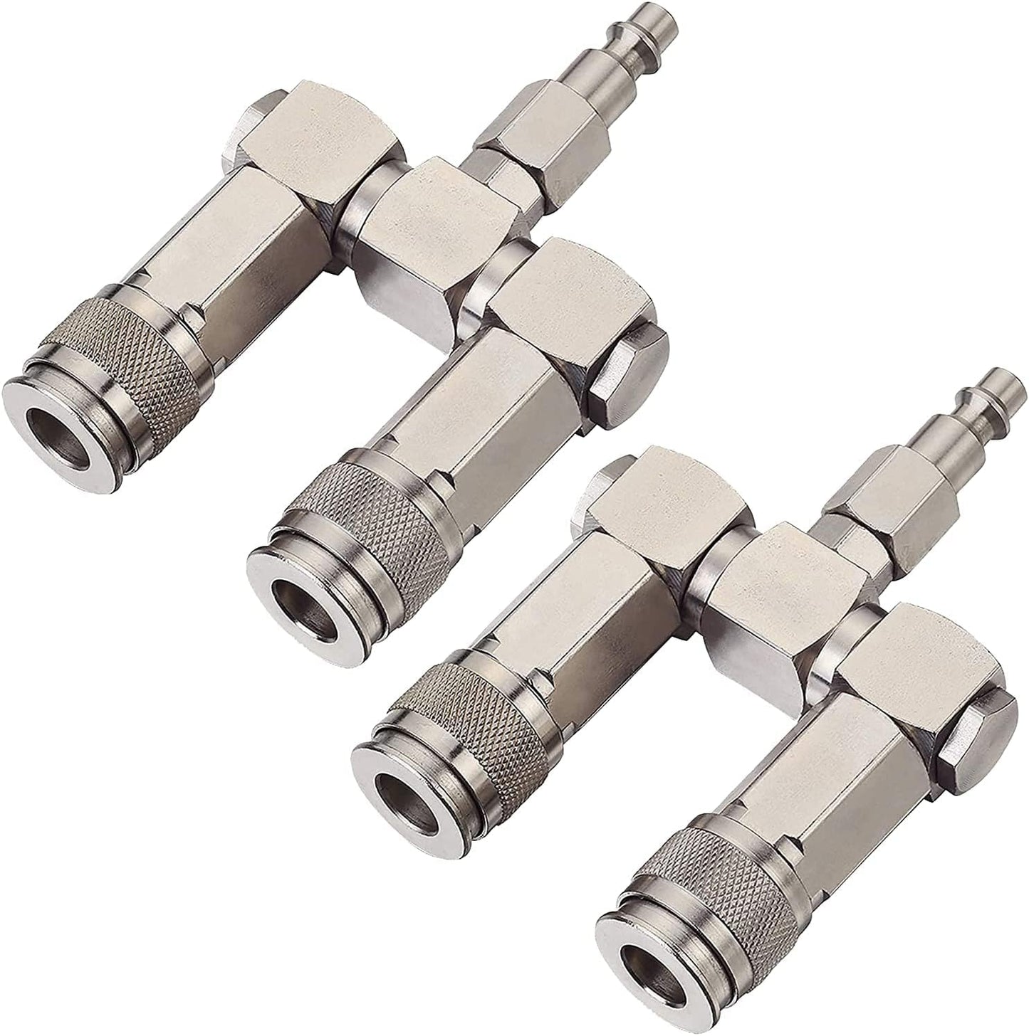 FIXSMITH 2 Pack Air Hose Splitter - Swivel 360 Connectors