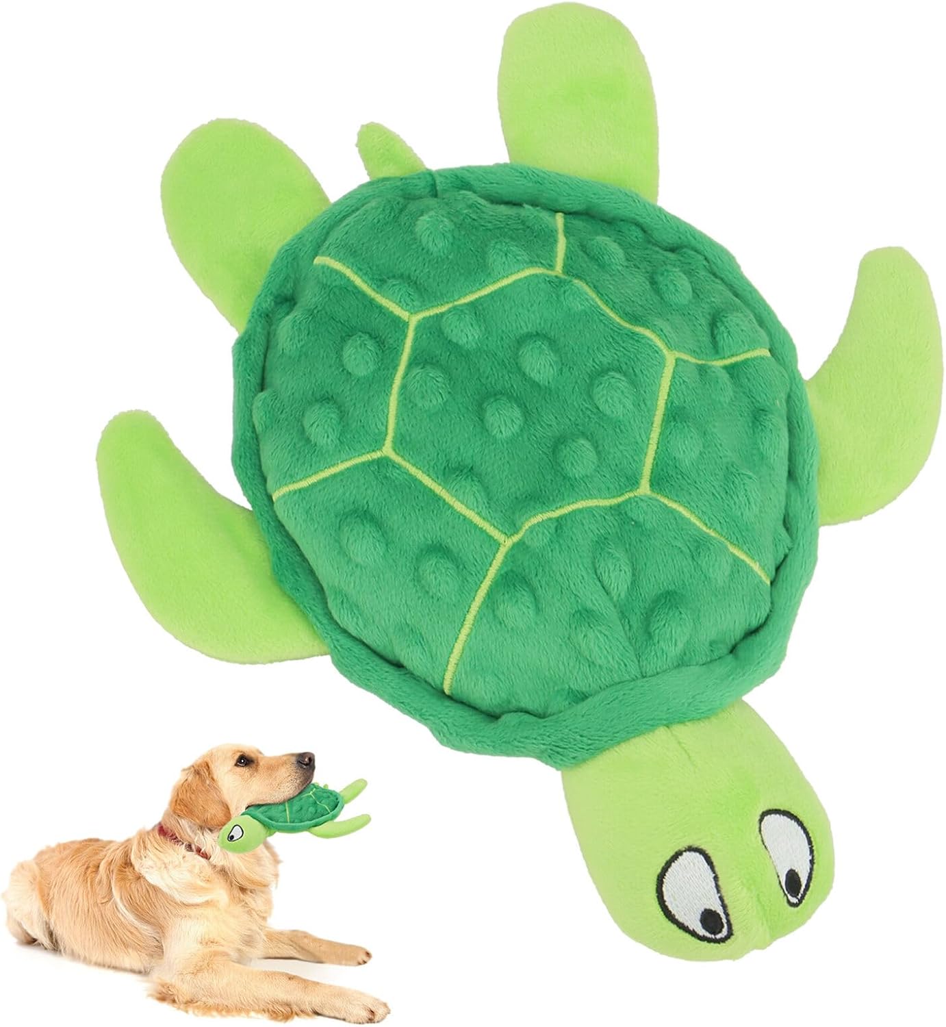 Squeaky Sea Turtle Plush - Durable Chew Toy for Anxiety-Free Fun!