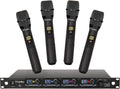 Kingdom SYSV52 4 Handheld UHF Wireless Microphone System - 200 ft