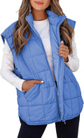 Womens Graphene Fabric Puffer Vest Cap Sleeve - Warm Fall Travel
