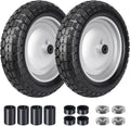 4.80/4.00-8 Tire 14.5in Flat Free Wheelbarrow Wheel - Solid