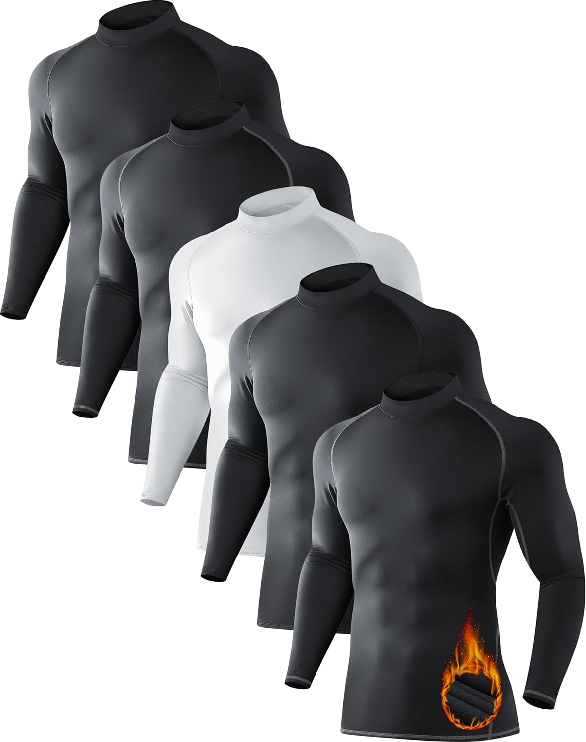 Men's Thermal Turtle Mock Neck Shirts for Ultimate Warmth