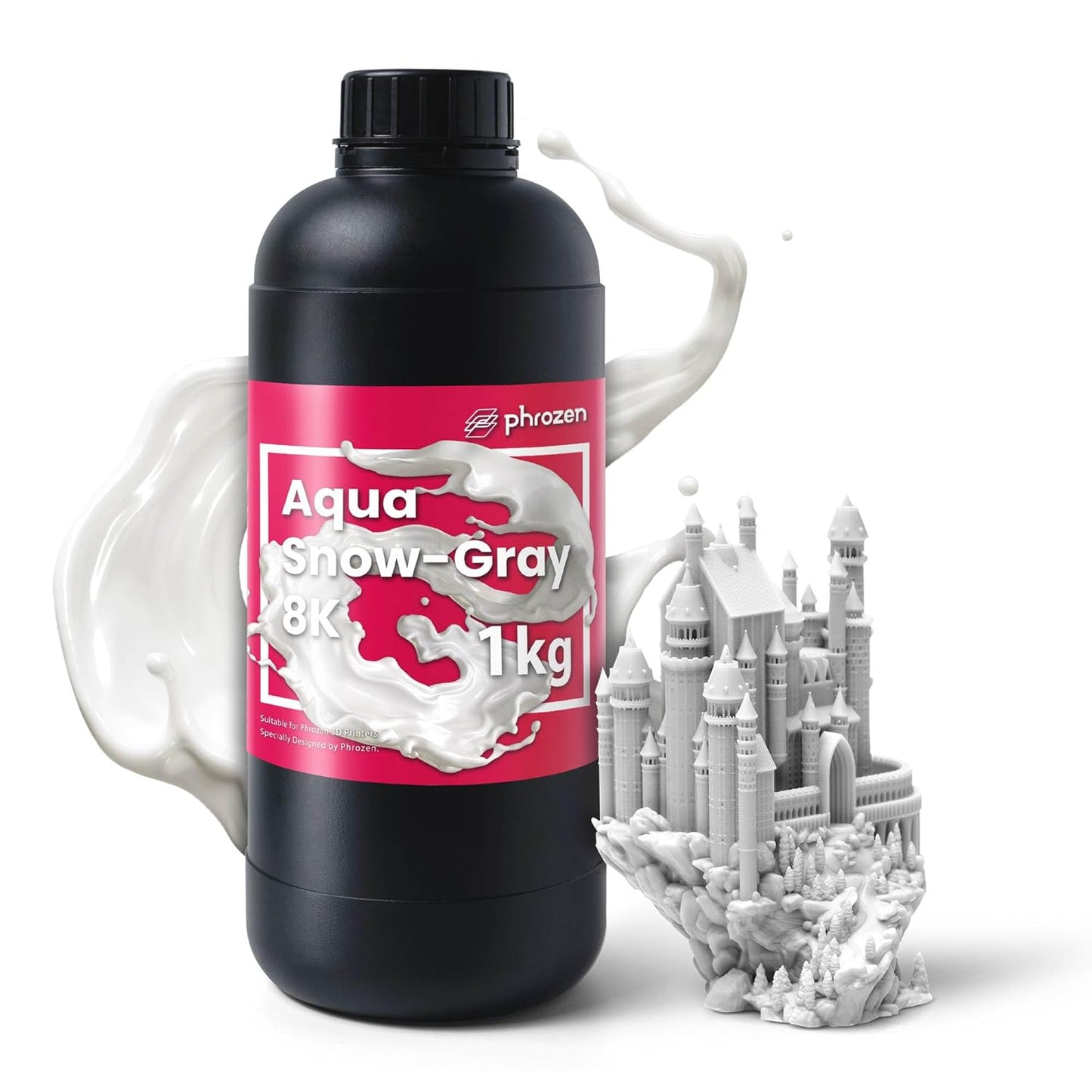 Phrozen Aqua Snow-Gray 8K Resin for High Precision 3D Printing