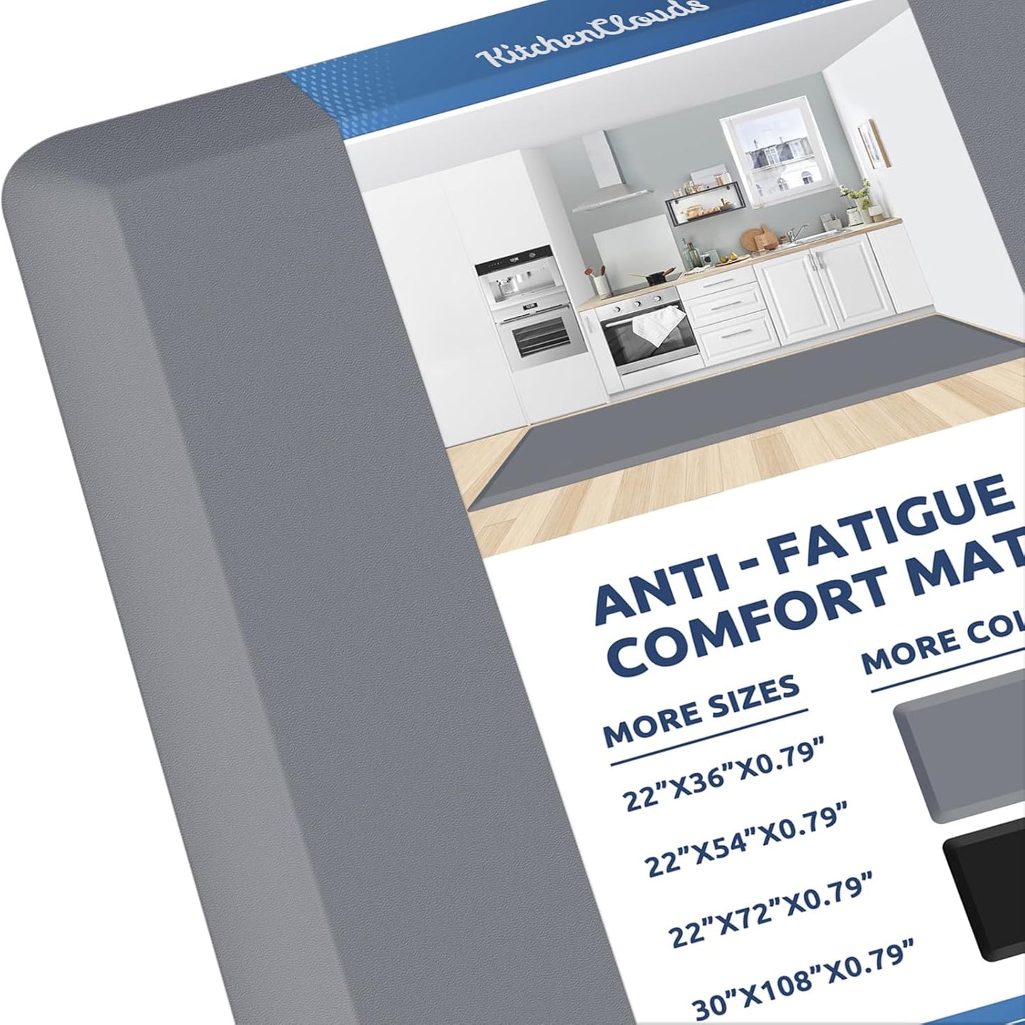 KitchenClouds Anti Fatigue Kitchen Mat for Comfort and Support