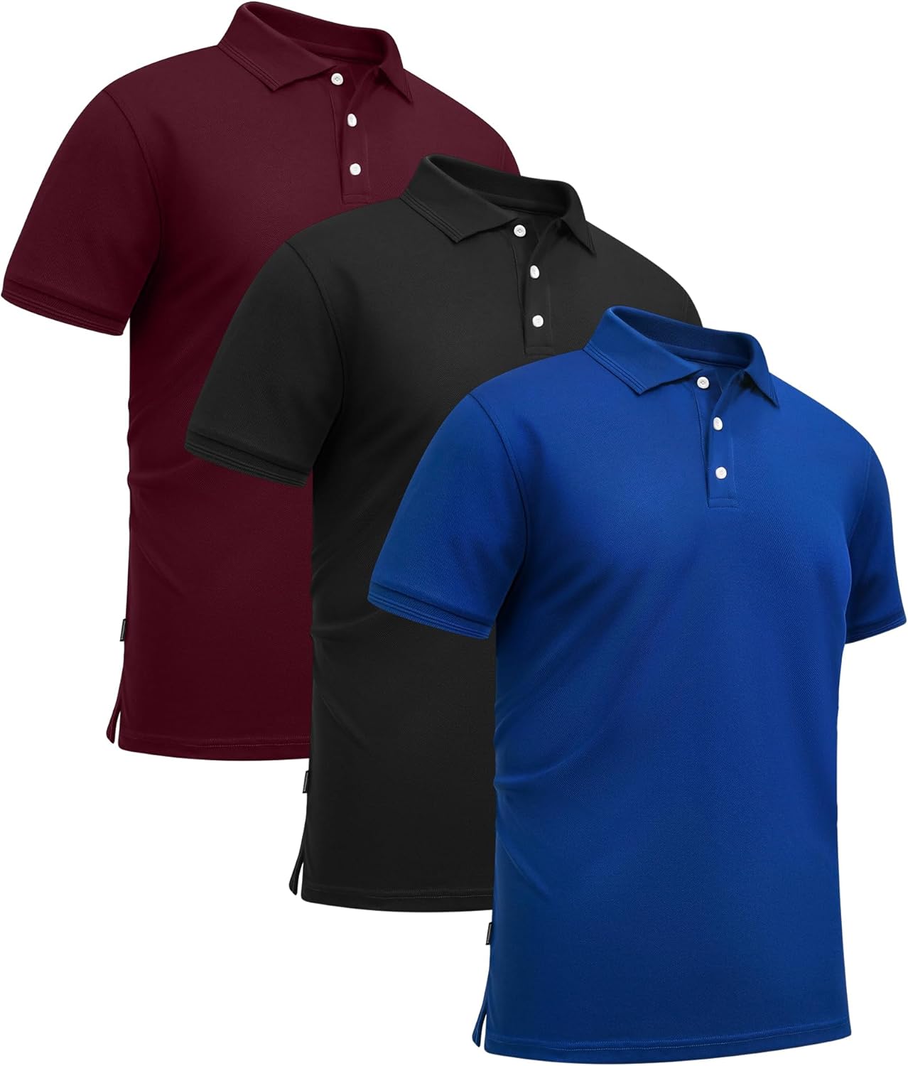 GEEK LIGHTING Mens Polo Shirts 3 Pack for Performance and Style