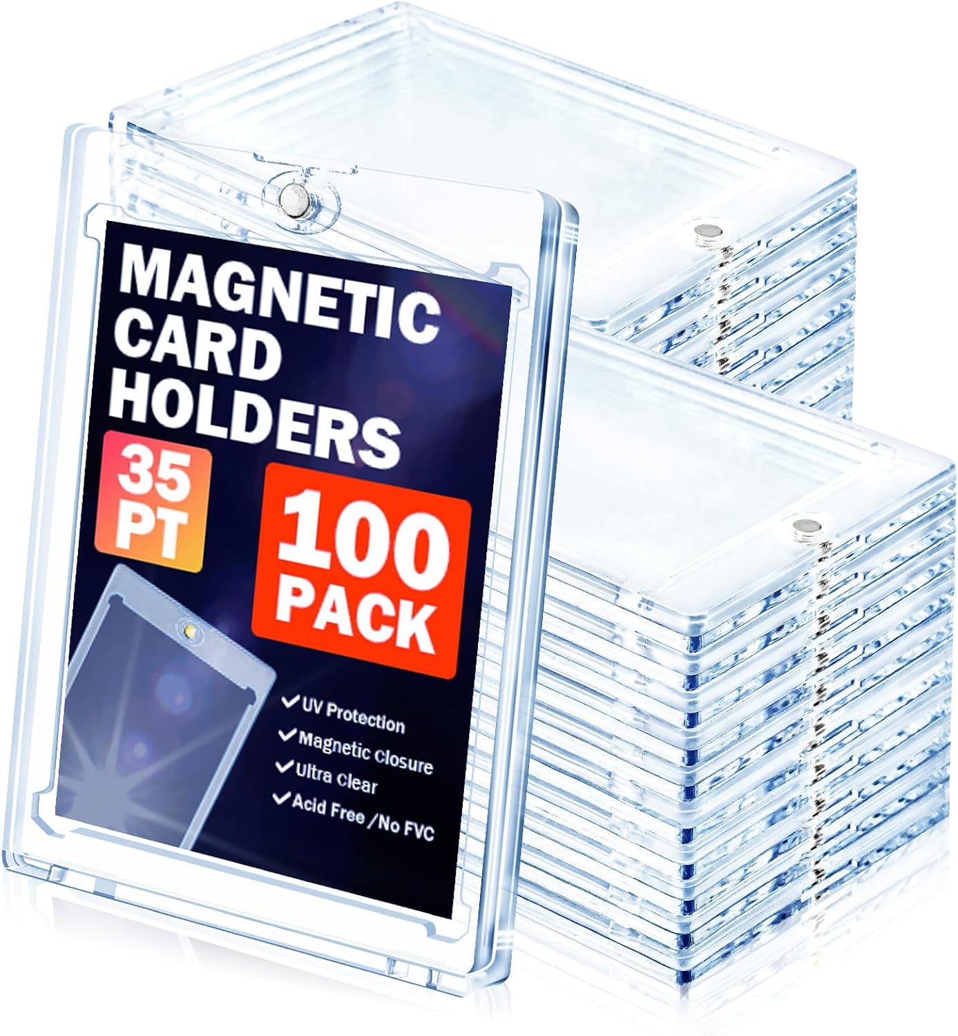 100ct Magnetic Card Holder for Trading Cards - Perfect Protectors