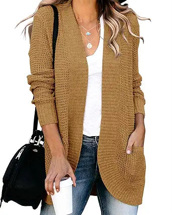 Saodimallsu Womens Loose Open Front Cardigan for Casual Wear