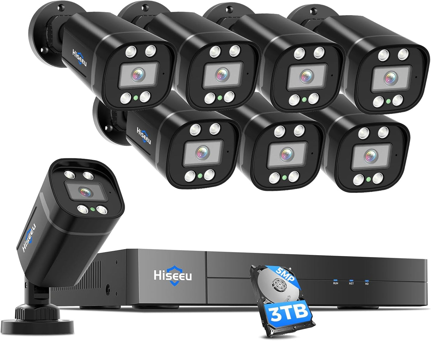 Advanced 3TB Hiseeu 3K Security Camera System 