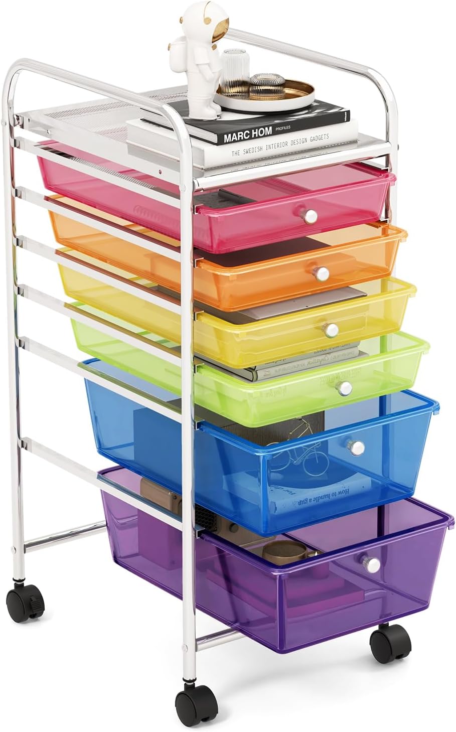 GOFLAME 6-Drawer Rolling Storage Cart for Home Office Use