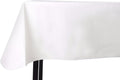 White 52 x 70 Heavy Duty Vinyl Tablecloth - 6 Gauge Flannel Backed