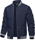 Men's Lightweight Polyester Windbreaker Jacket - Casual Bomber Zip