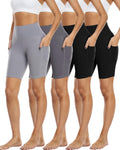 4 Pack Biker Shorts for Women High Waist with Deep Pockets